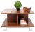 BLUEWUD Sydney Engineered Wood Coffee Table/Centre Table with Shelves (Walnut)